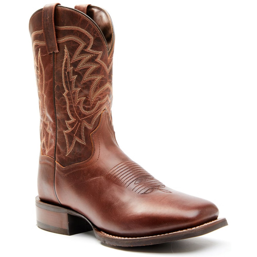 Dan Post® (Men's 8.5 D) Performance Western Boots Broad Square Toe, Brown - $249